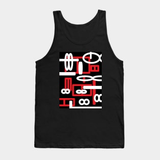 Red and black geometric abstract art Tank Top